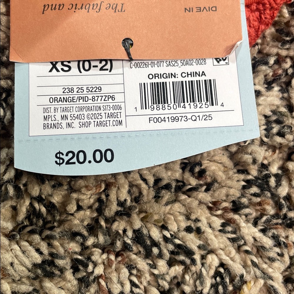 Shade & Shore Orange Crochet Triangle Bikini Top Size XS | NWT - Picture 7 of 7